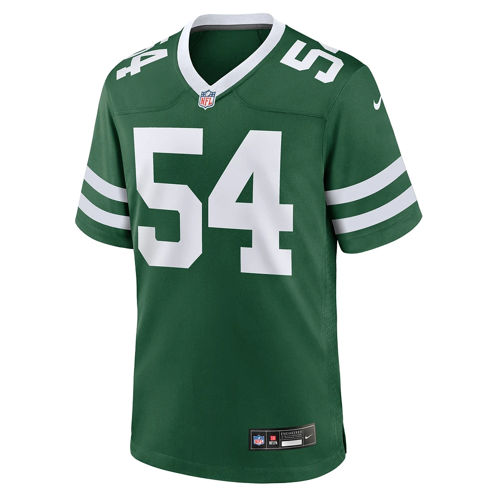 Maillot de match Nike Javon Kinlaw Legacy Green pour homme des New York Jets