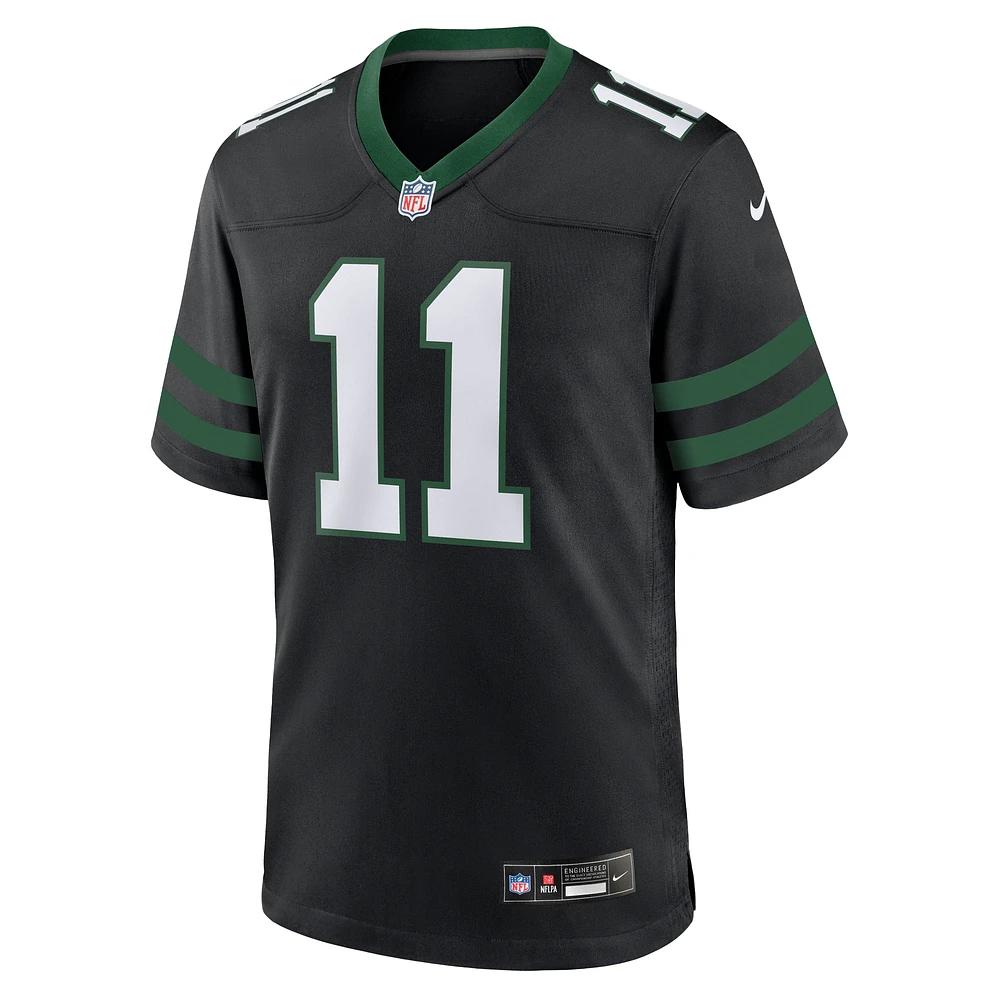 Maillot de jeu alternatif Nike Jermaine Johnson II Legacy Black New York Jets pour homme