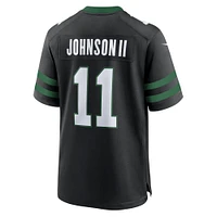 Maillot de jeu alternatif Nike Jermaine Johnson II Legacy Black New York Jets pour homme