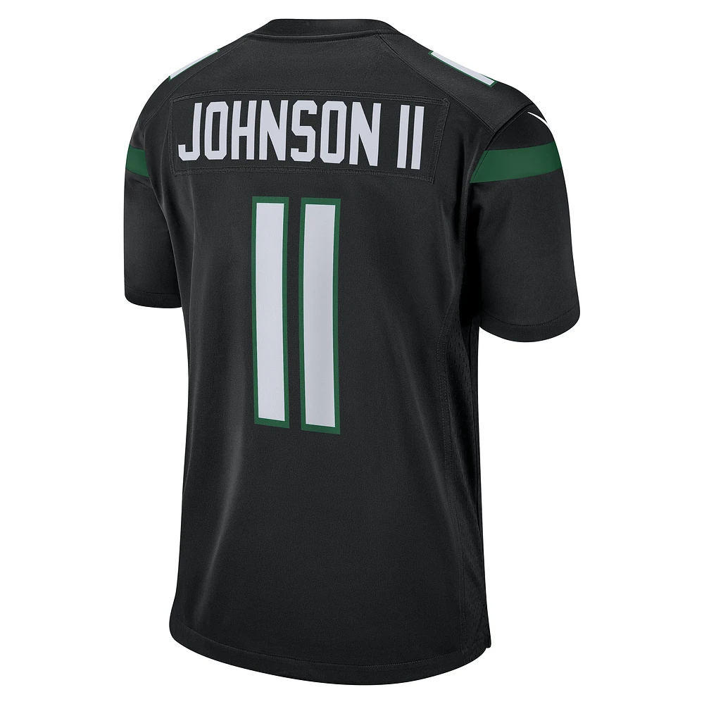 Men's Nike Jermaine Johnson II Stealth Black New York Jets Alternate Game Jersey