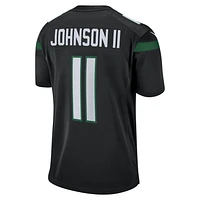 Maillot de jeu alternatif Nike Jermaine Johnson II Stealth noir pour hommes des New York Jets