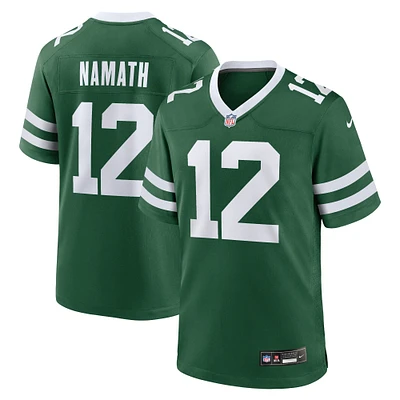 Maillot de match Nike Joe Namath Legacy vert New York Jets pour homme