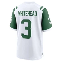 Maillot de jeu joueur alternatif classique Nike Jordan Whitehead pour hommes des New York Jets blanc