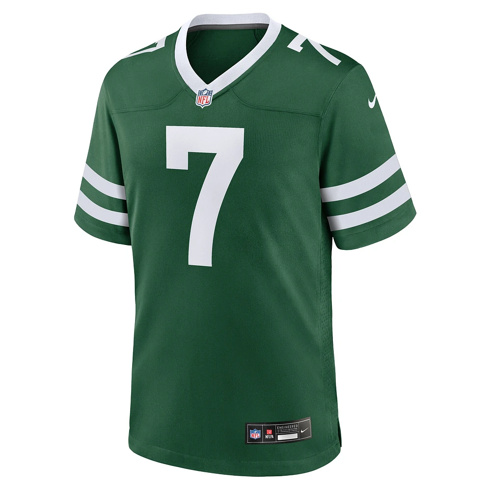Men's Nike Justin Fields Legacy Green New York Jets Game Player Jersey