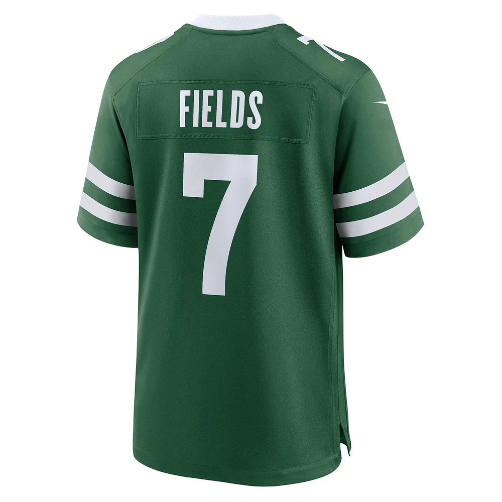 Men's Nike Justin Fields Legacy Green New York Jets Game Player Jersey