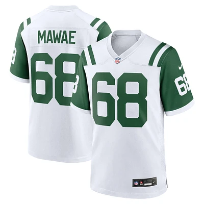 Maillot de match classique pour joueur retraité alternatif des New York Jets Nike Kevin Mawae blanc homme