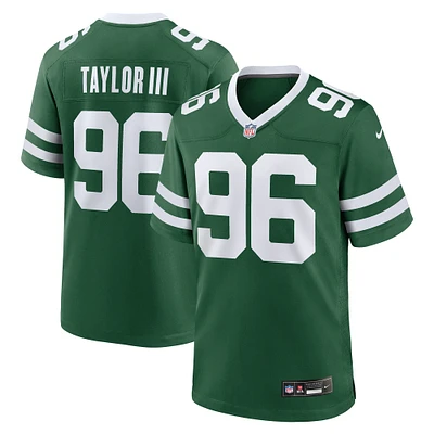 Maillot de match Nike Leonard Taylor III Legacy Green New York Jets pour homme