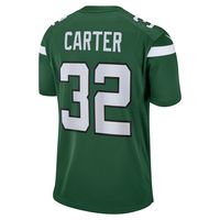 Men's Nike Michael Carter Gotham Green New York Jets Game Jersey