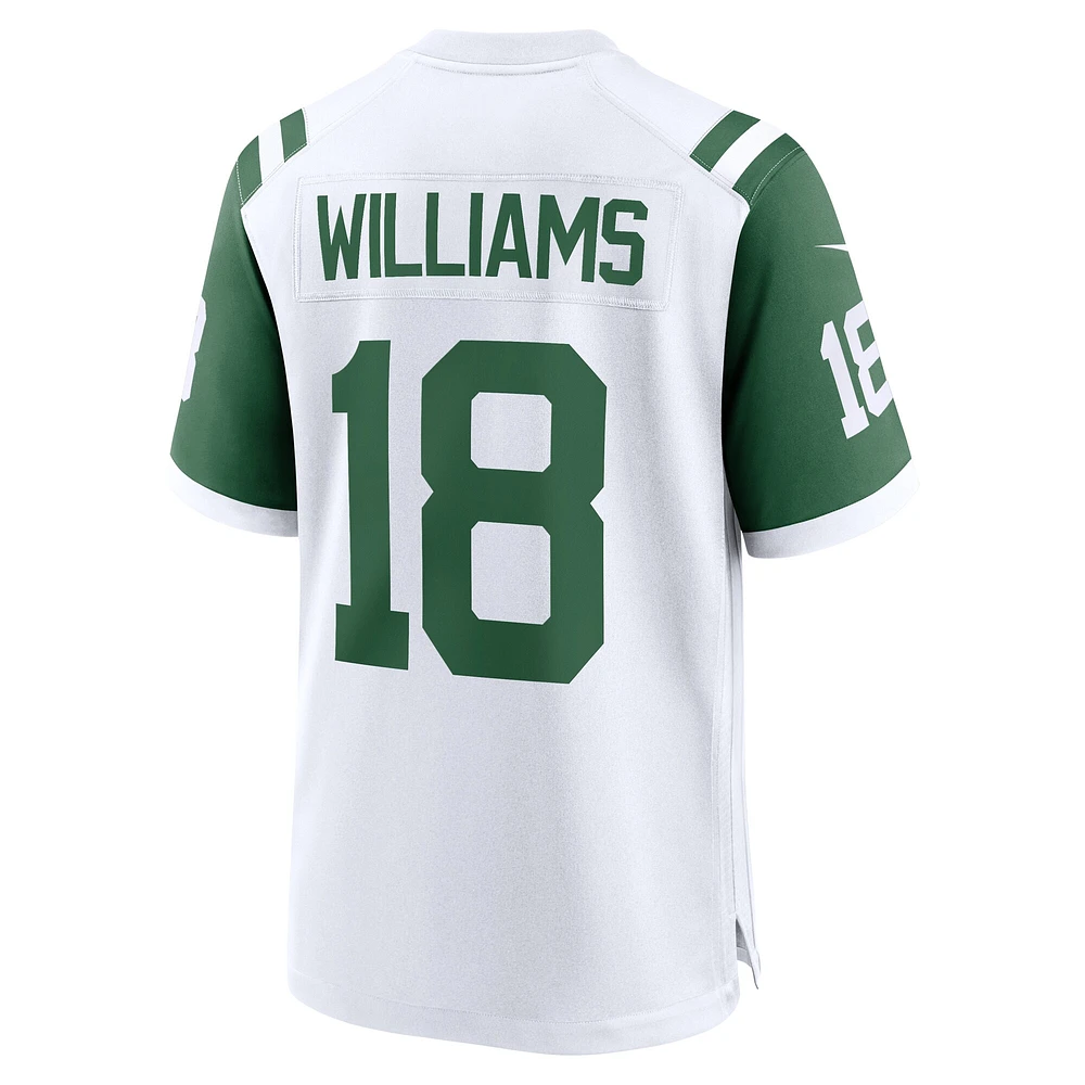 Maillot de jeu joueur alternatif classique des New York Jets Nike Mike Williams blanc pour hommes