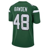 Men's Nike Nick Bawden Gotham Green New York Jets Game Player Jersey