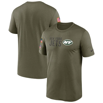 Men's Nike Olive New York Jets Salute to Service Legend Team T-Shirt