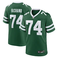 Maillot de jeu joueur Nike Olu Fashanu Gotham Green New York Jets pour homme