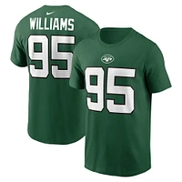 T-shirt vert Nike Quinnen Williams pour hommes avec nom et numéro de joueur des Jets New York