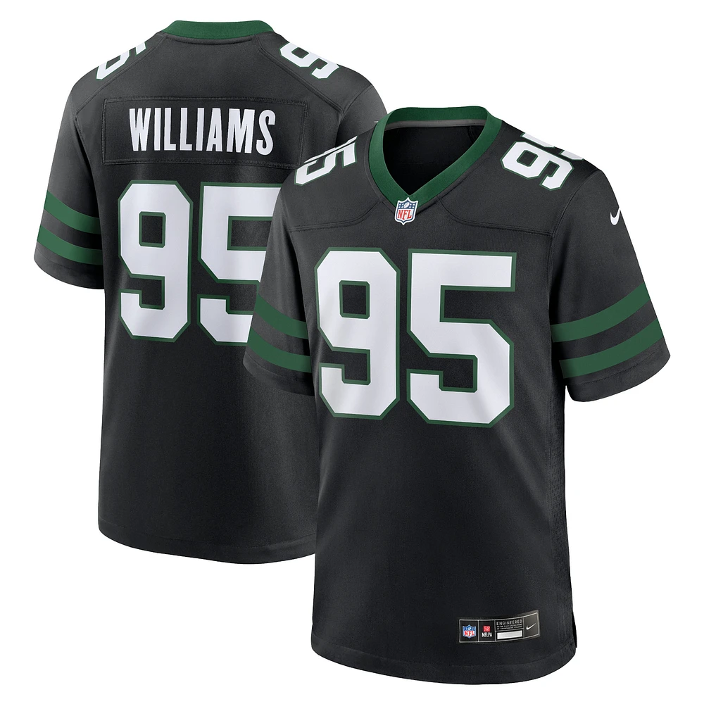 Maillot de jeu alternatif Nike Quinnen Williams Legacy pour hommes, noir, New York Jets