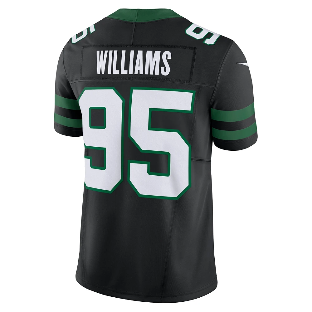 Nike Quinnen Williams pour hommes Noir New York Jets Vapor F.U.S.E. Maillot limité