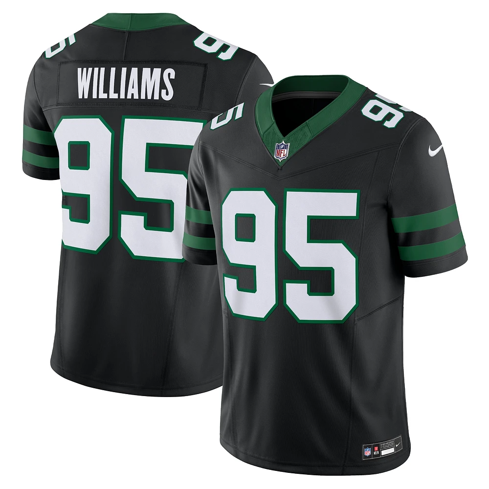 Nike Quinnen Williams pour hommes Noir New York Jets Vapor F.U.S.E. Maillot limité