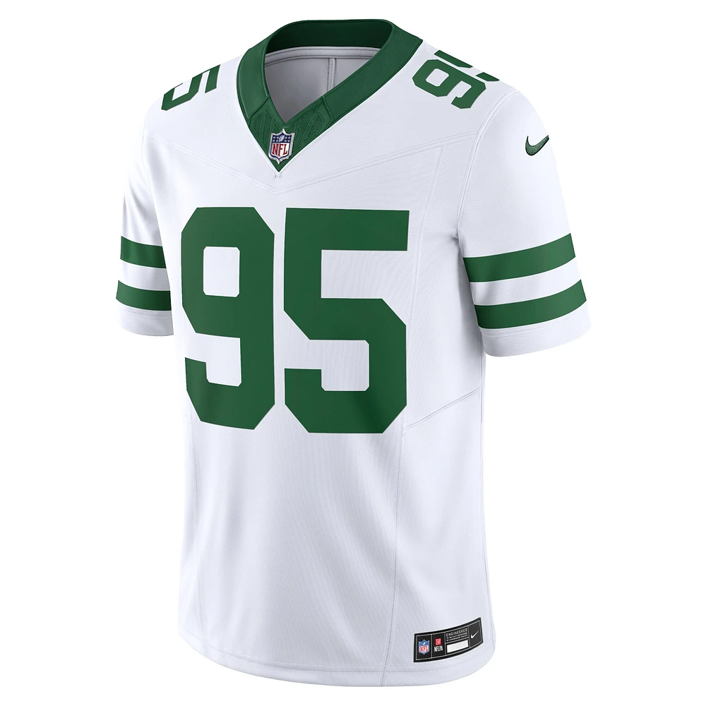 Maillot Nike Legacy Quinnen Williams pour homme, édition limitée, New York Jets Vapor F.U.S.E., blanc