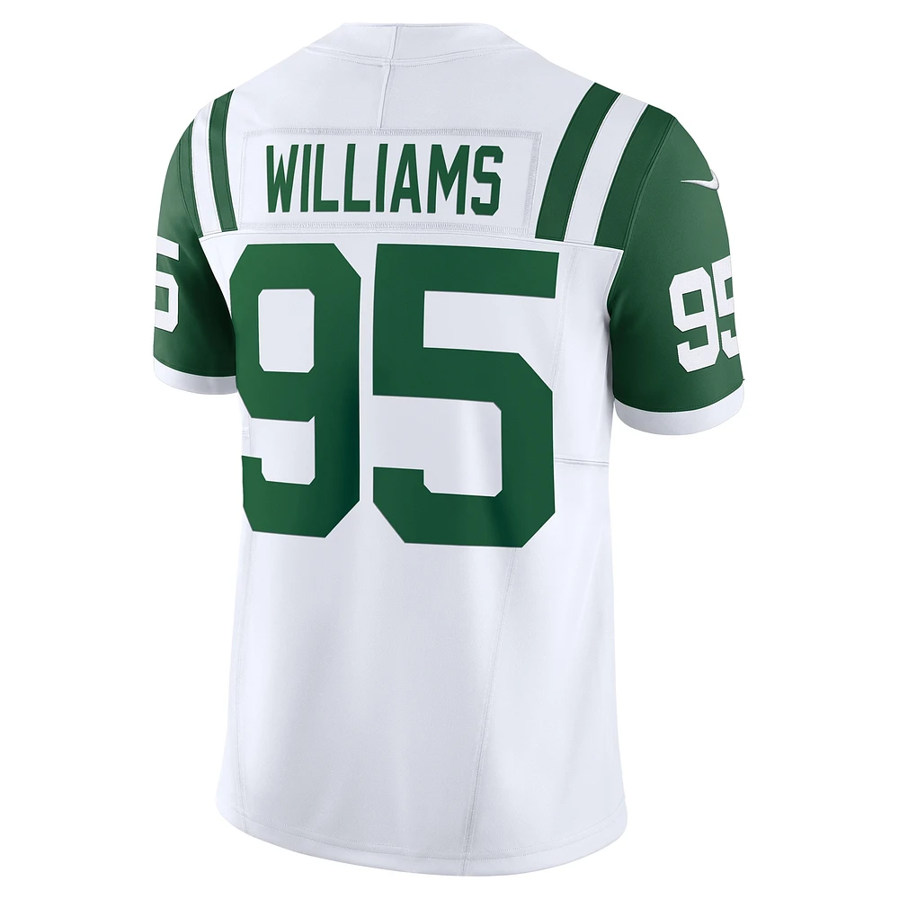 Nike Quinnen Williams pour hommes Blanc New York Jets Classic Alternate Vapor F.U.S.E. Maillot limité