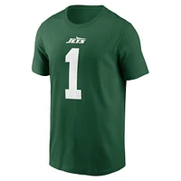 T-shirt Nike Sauce Gardner vert avec nom et numéro des Jets de New York pour hommes