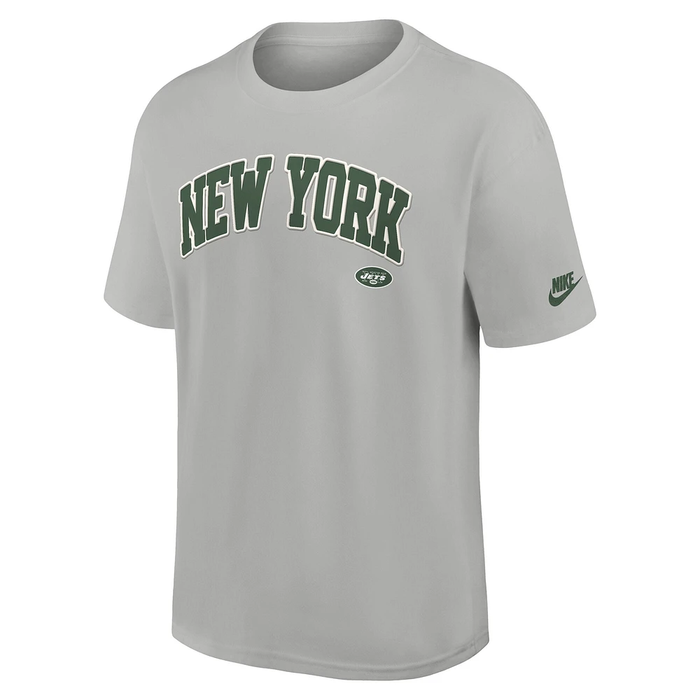 T-shirt Nike argenté New York Jets Rewind Max90 Statement pour homme