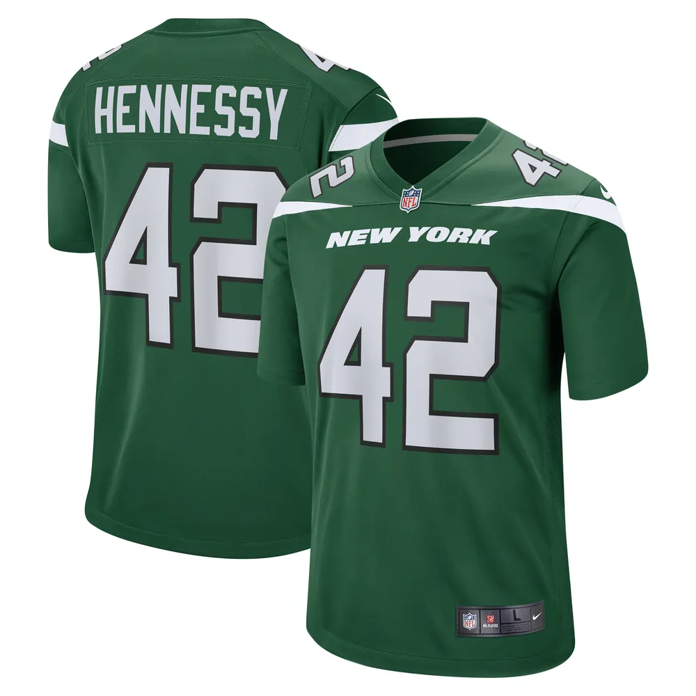 Maillot de match Nike Thomas Hennessy Gotham vert New York Jets pour homme