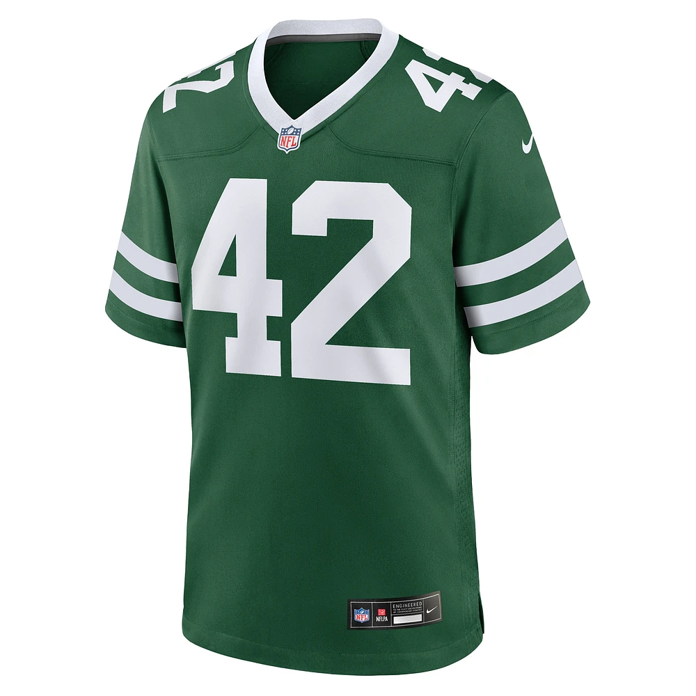 Maillot de jeu d'équipe Nike Thomas Hennessy Legacy Green New York Jets pour homme