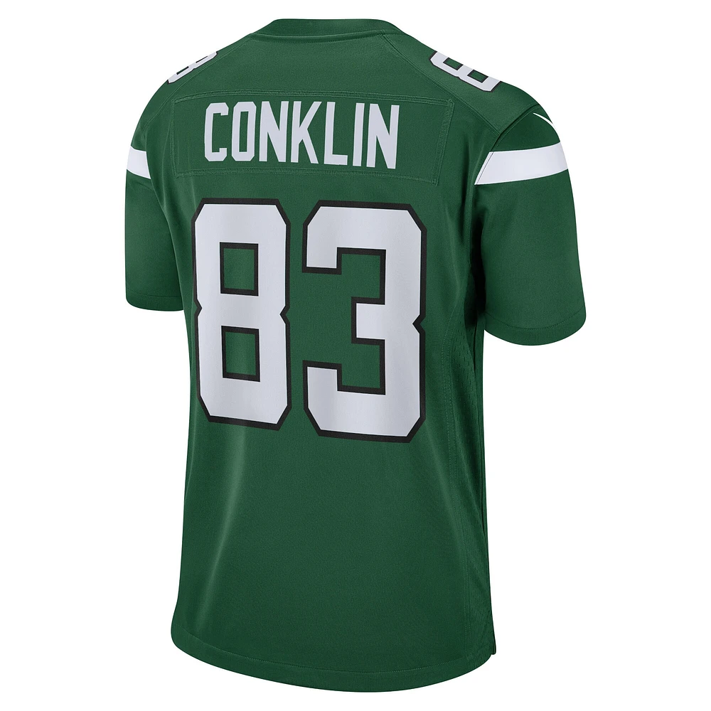 Maillot de match Nike Tyler Conklin Gotham vert New York Jets pour hommes