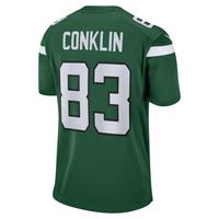 Men's Nike Tyler Conklin Gotham Green New York Jets Game Jersey