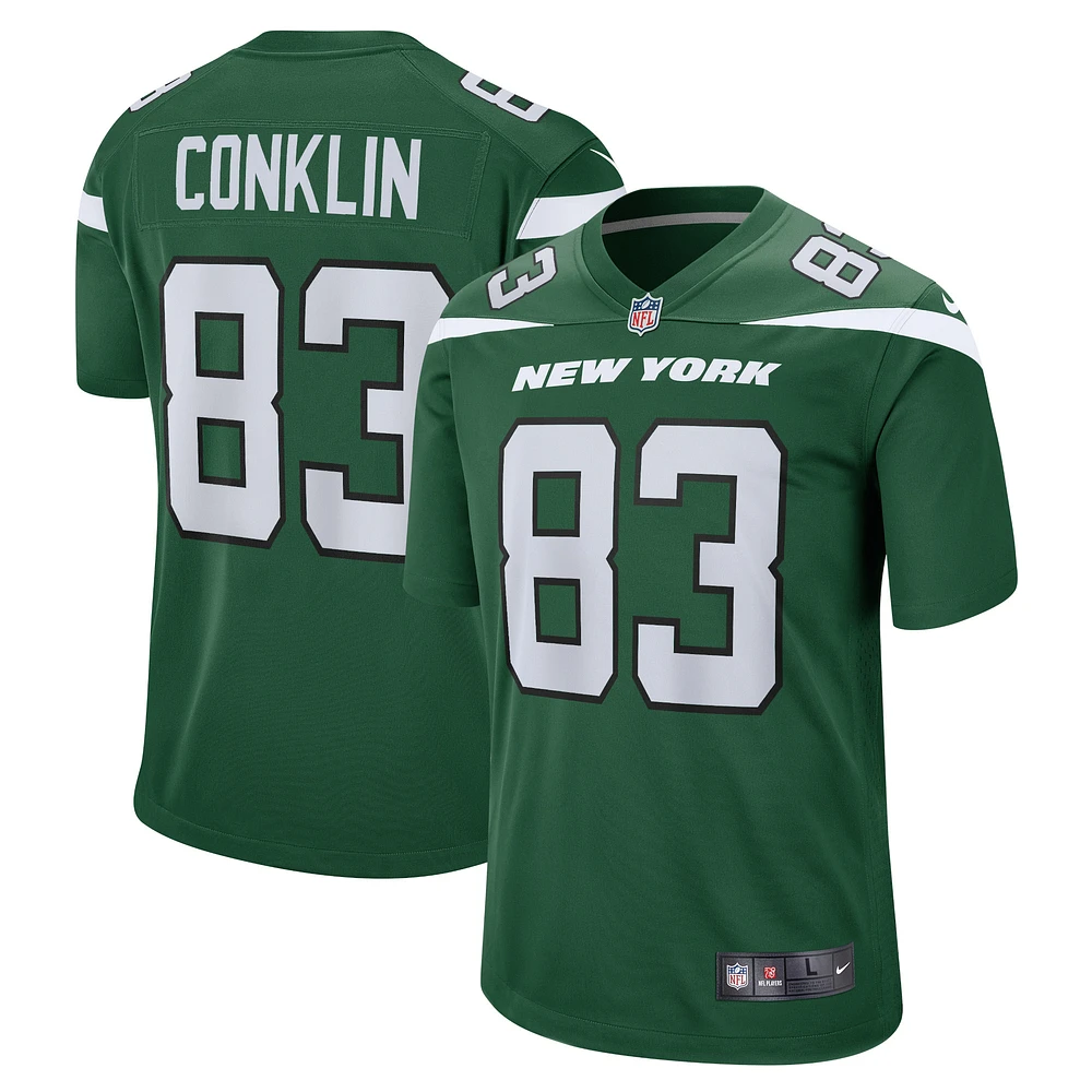 Maillot de match Nike Tyler Conklin Gotham vert New York Jets pour hommes