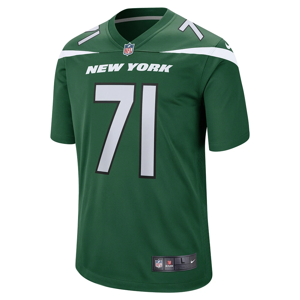 Maillot de match Nike Wes Schweitzer vert New York Jets pour homme