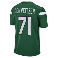 Maillot de match Nike Wes Schweitzer vert New York Jets pour homme