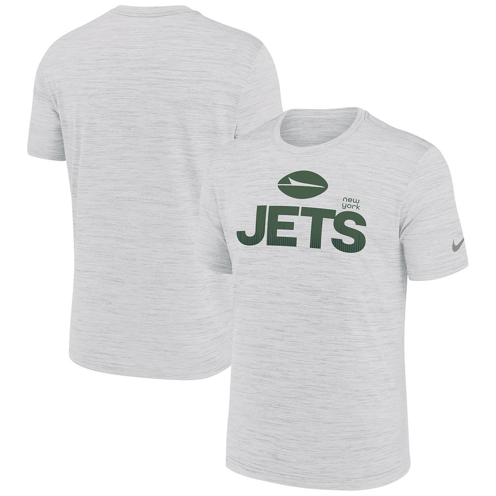 T-shirt Nike New York Jets Blitz Velocity Modern Performance pour homme, blanc