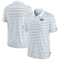 Polo Nike blanc New York Jets Sideline Lock Up Victory Performance pour homme