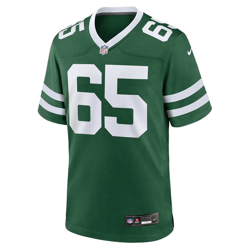 Maillot de match d'équipe Nike Xavier Newman Legacy Green New York Jets pour homme