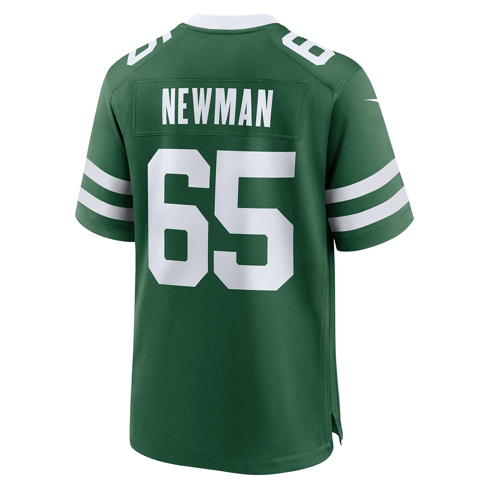 Maillot de match d'équipe Nike Xavier Newman Legacy Green New York Jets pour homme