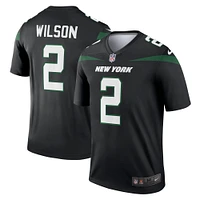 Haut de performance Nike Zach Wilson pour homme, noir, New York Jets Alternate Legend Player