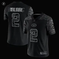 Men's Nike Zach Wilson Black New York Jets RFLCTV Limited Jersey