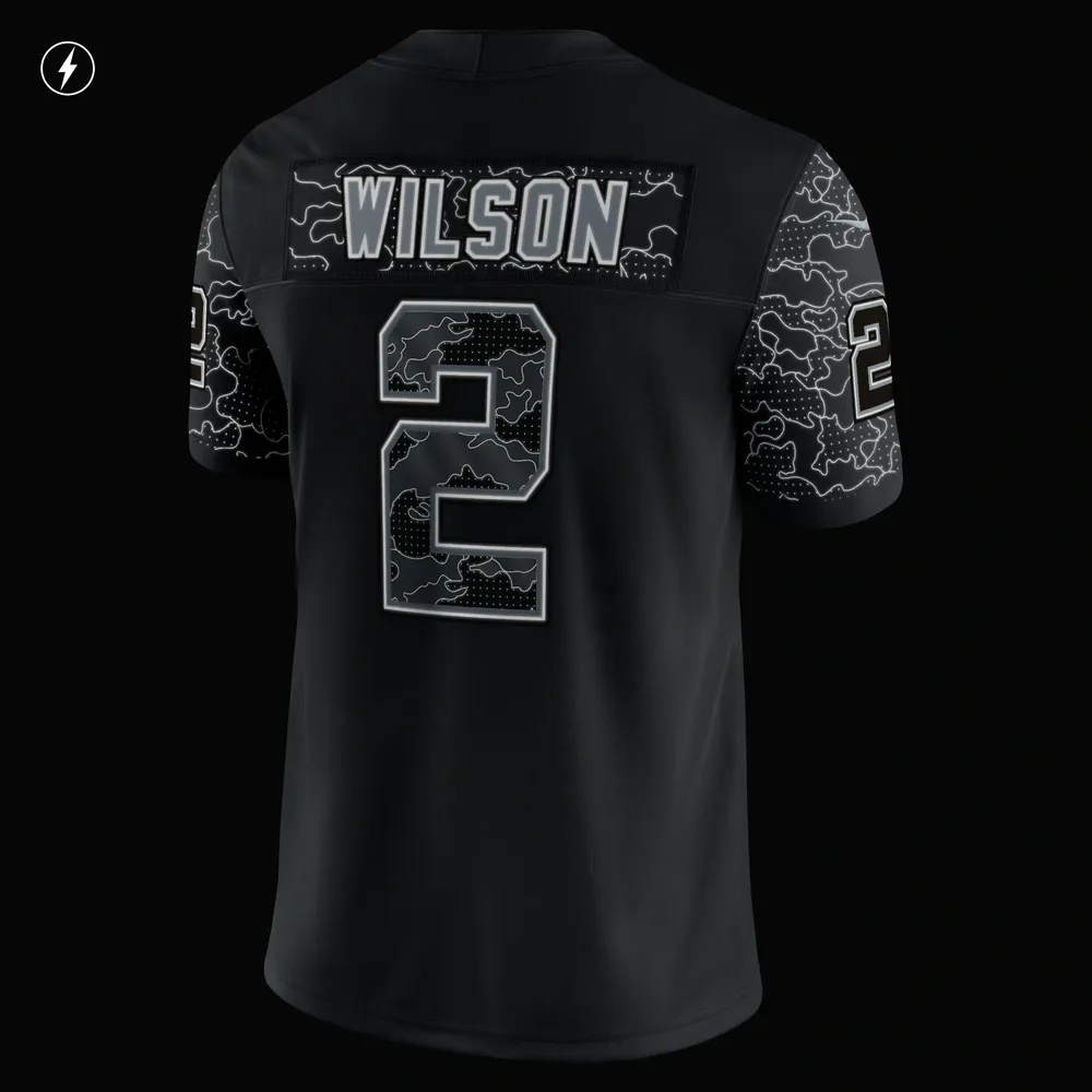 Maillot Nike Zach Wilson pour hommes, noir, New York Jets, RFLCTV Limited