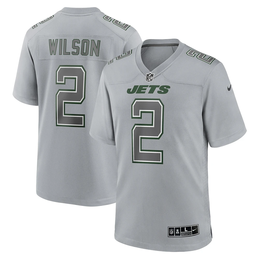 Maillot Nike Zach Wilson pour hommes, gris, New York Jets, Atmosphere Fashion Game