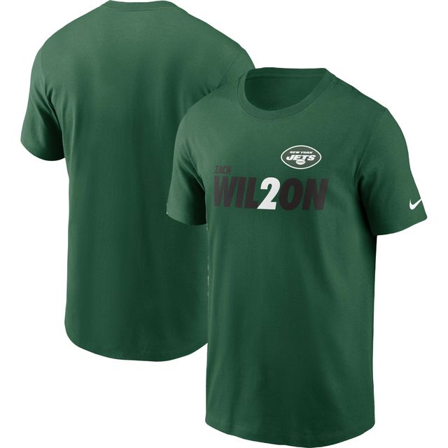 T-shirt graphique Nike Zach Wilson pour homme, vert, New York Jets Player