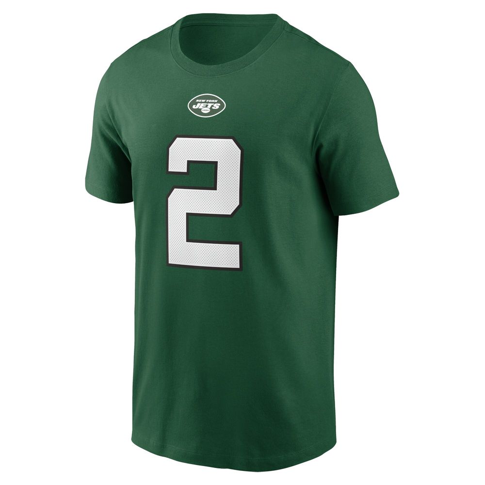 Men's Nike Zach Wilson Green New York Jets Player Name & Number T-Shirt