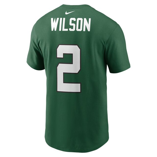 T-shirt vert avec nom et numéro de joueur des New York Jets Nike Zach Wilson pour hommes