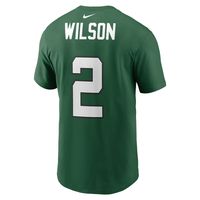 Men's Nike Zach Wilson Green New York Jets Player Name & Number T-Shirt