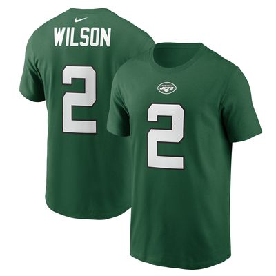 Men's Nike Zach Wilson Green New York Jets Player Name & Number T-Shirt