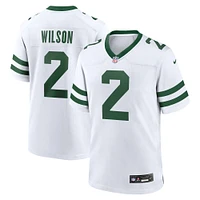 Maillot de match alternatif Nike Zach Wilson Spotlight pour hommes des New York Jets, blanc