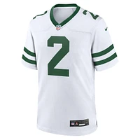 Men's Nike Zach Wilson Legacy White New York Jets Game Jersey