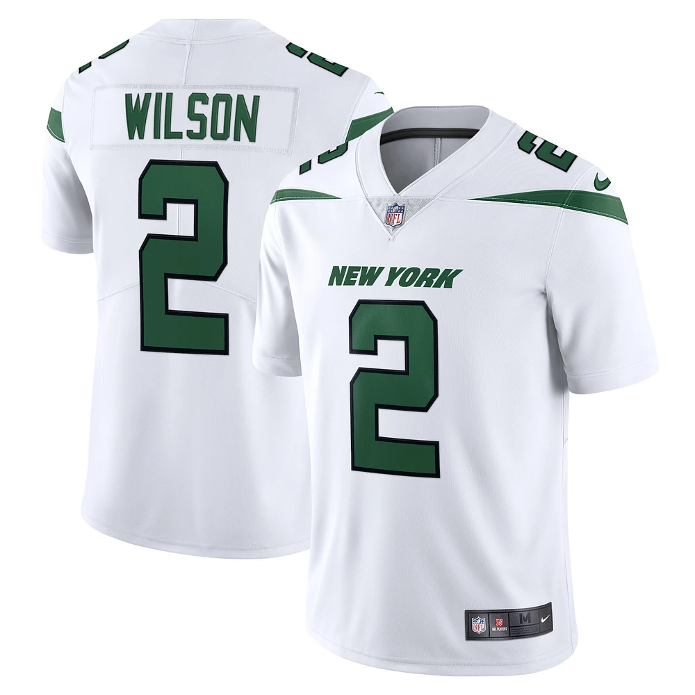 Maillot Nike Zach Wilson Spotlight pour homme, blanc, New York Jets Vapor Limited