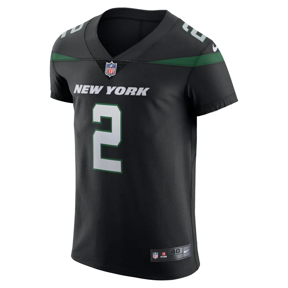 Maillot Nike Zach Wilson Stealth Noir New York Jets Vapor Elite pour homme