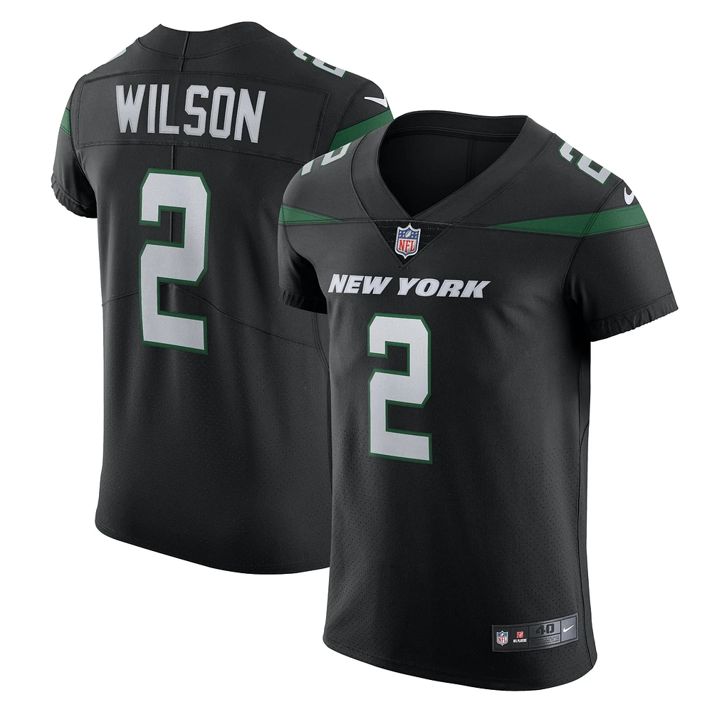 Maillot Nike Zach Wilson Stealth Noir New York Jets Vapor Elite pour homme