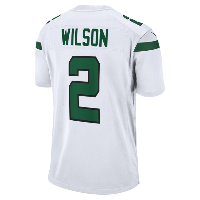 Maillot de match blanc Nike Zach Wilson pour hommes des Jets New York